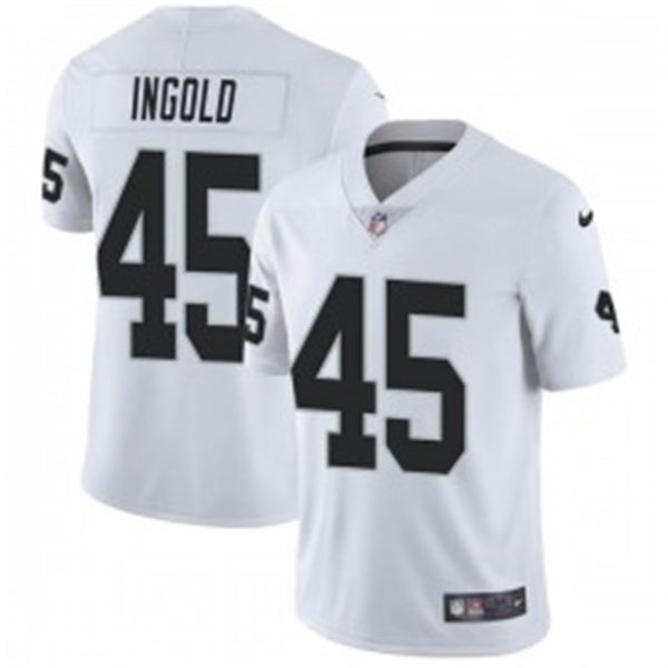 Men's Las Vegas Raiders #45 Alec Ingold Limited White Vapor Untouchable Jersey