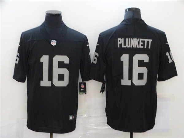 Men's Las Vegas Raiders Retired Player #16 Jim Plunkett Nike Black Football Game Jersey 