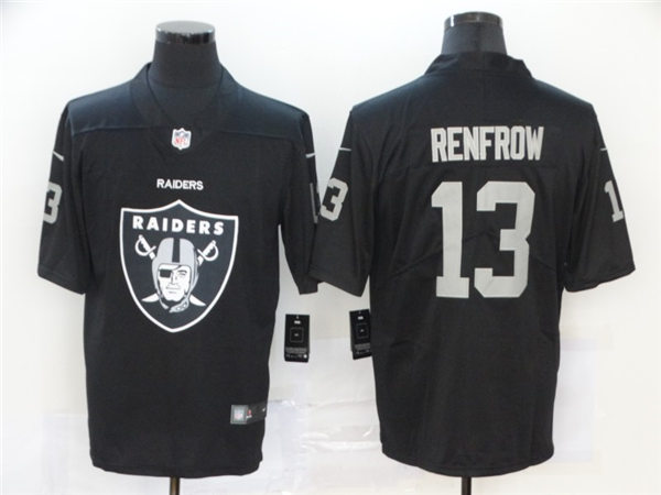 Men's Las Vegas Raiders #13 Hunter Renfrow Nike Black Black Team Logo Fashion Football Jersey