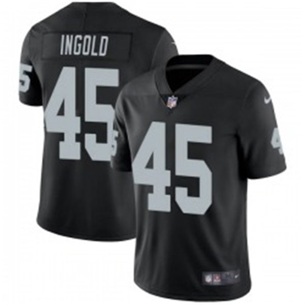 Men's Las Vegas Raiders #45 Alec Ingold Nike Black Team Color Vapor Untouchable Jersey