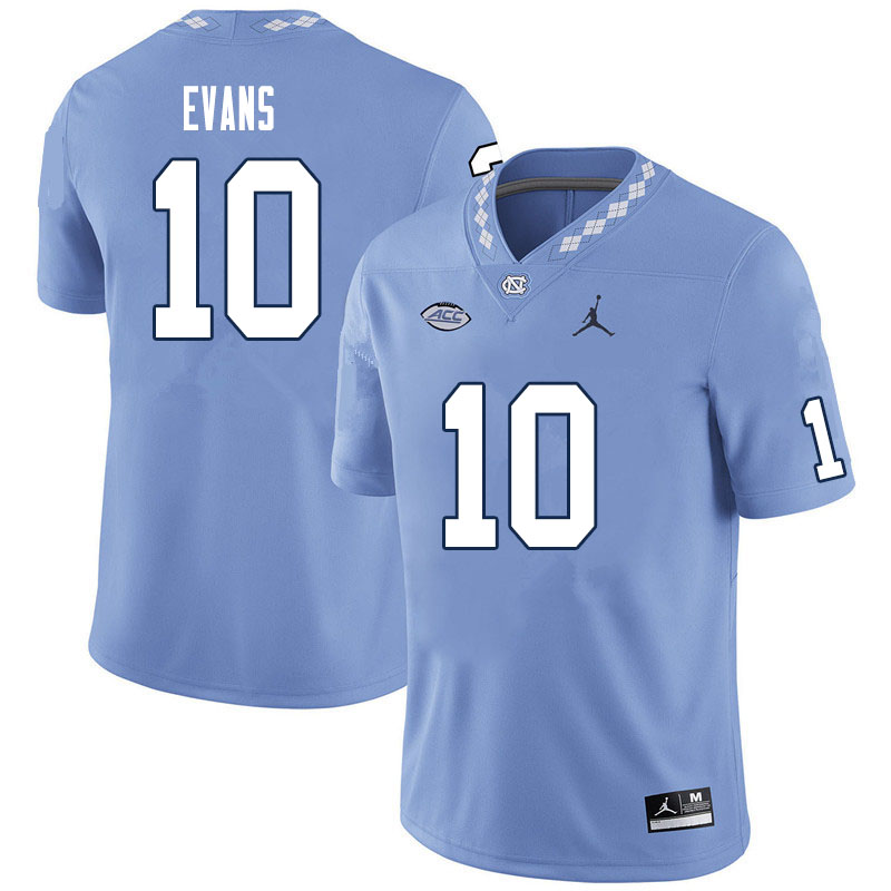 Mens North Carolina Tar Heels #10 Desmond Evans Royal Jordan Brand Stitched NCAA college Football Jersey