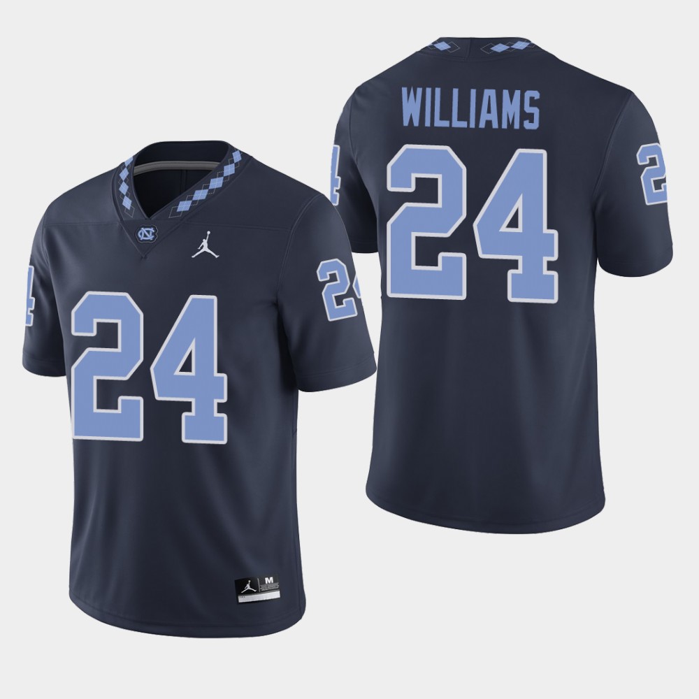 Mens North Carolina Tar Heels #24 Antonio Williams Navy Alternate College Football Jersey