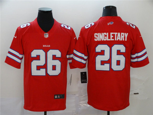 Men's Buffalo Bills #26 Devin Singletary Nike Red Alternate Game Football Jersey