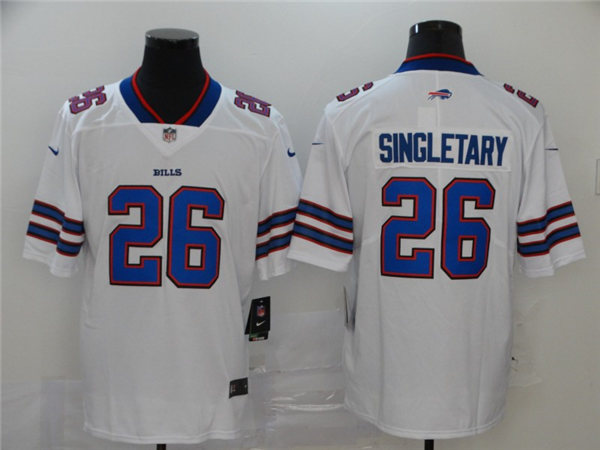 Men's Buffalo Bills #26 Devin Singletary Nike White Player Game Football Jersey