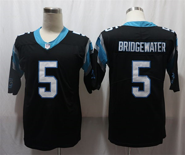 Men's Carolina Panthers #5 Teddy Bridgewater Black Nike Vapor Untouchable Limited Jersey