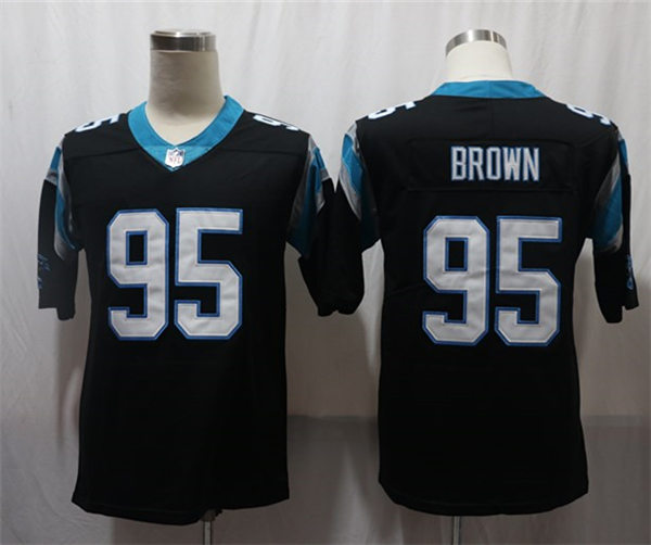 Men's Carolina Panthers #95 Derrick Brown Black Nike Vapor Untouchable Limited Jersey