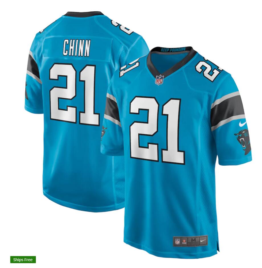 Men's Carolina Panthers #21 Jeremy Chinn Nike Blue Game Football Jersey
