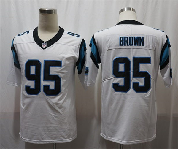 Men's Carolina Panthers #95 Derrick Brown White Nike Vapor Untouchable Football Jersey
