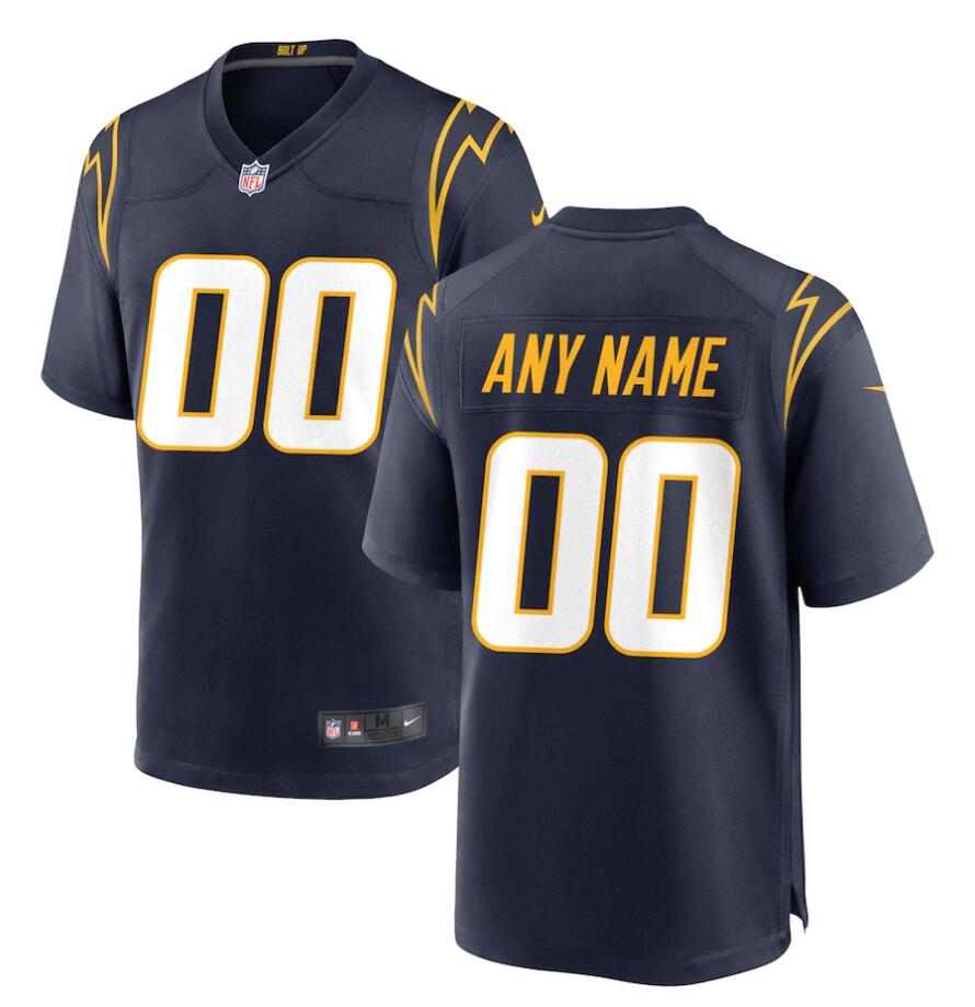 Men's Los Angeles Chargers Nike Navy Alternate Custom Personal Football Jersey