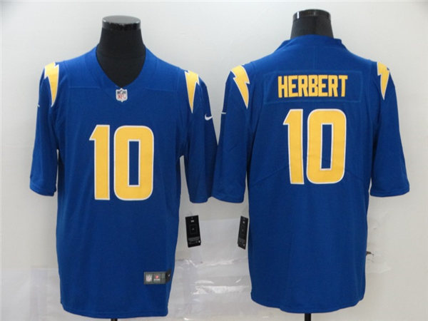 Men's Los Angeles Chargers #10 Justin Herbert Nike Royal Color Rush Vapor Limited Jersey