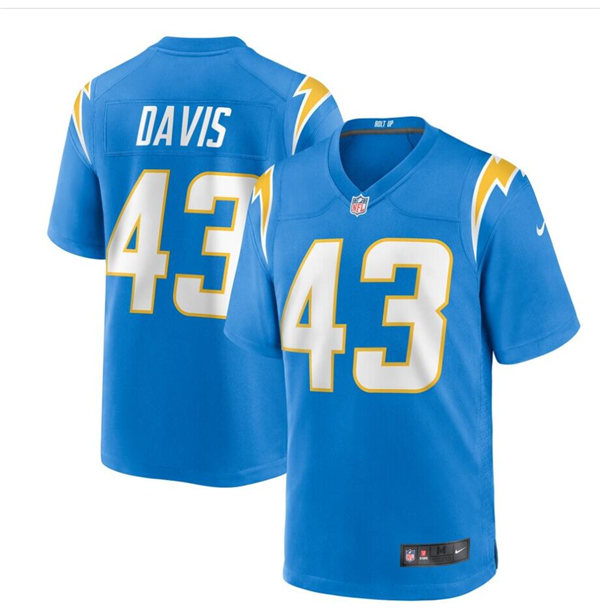 Men's Los Angeles Chargers #43 Michael Davis Nike Powder Blue Game Football Jersey