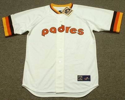 Men's San Diego Padres Custom 1980's Majestic Cooperstown Throwback Home Jersey