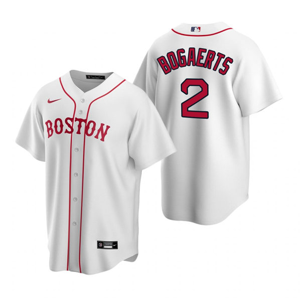 Men's Boston Red Sox #2 Xander Bogaerts Nike White Alternate Boston Jersey