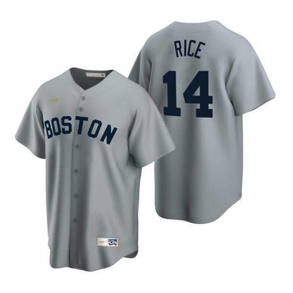 Men's Boston Red Sox  Retired Player #14 Jim Rice  Nike Gray Cooperstown Collection Road Jersey