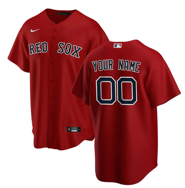 Mens Boston Red Sox Custom Wade Boggs Johnny Pesky Pedro Martinez Jim Rice Ted Williams Nike Red Jersey