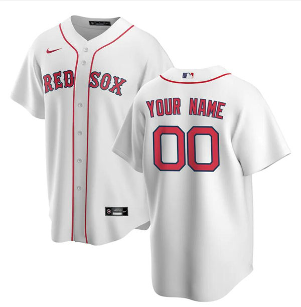 Men's Boston Red Sox Nike White Home Custom Stitched MLB Cool Base Jersey