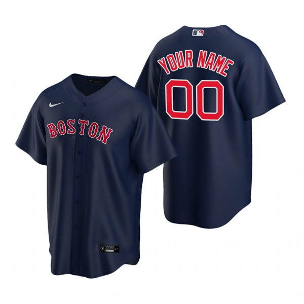 Women's Boston Red Sox Custom Nike Navy Stitched MLB Cool Base Jersey