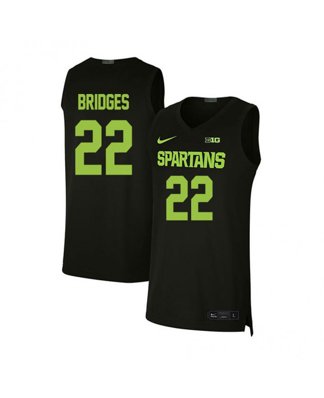 Men's Michigan State Spartans #22 Miles Bridges 2019 Black Limited College Basketball Jersey