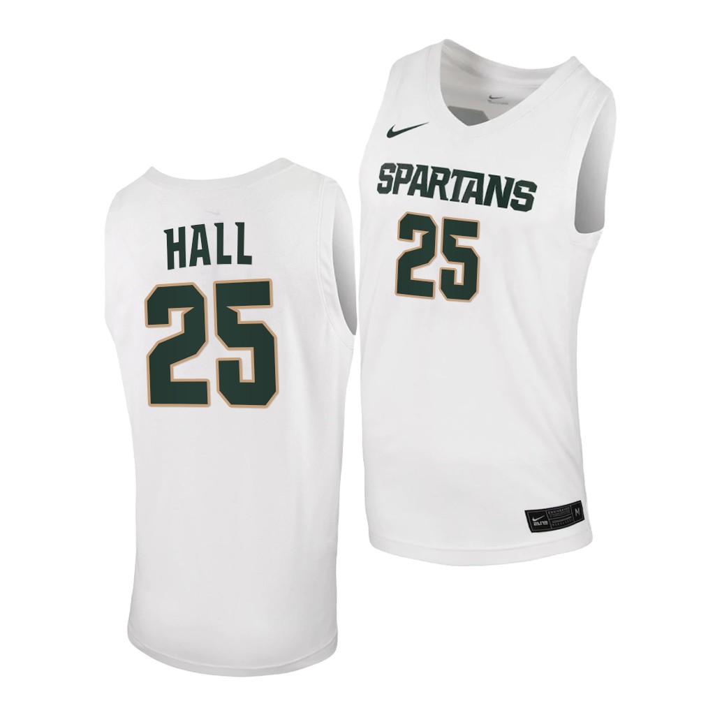 Michigan State Spartans Malik Hall White 2020 Limited College Basketball Jersey