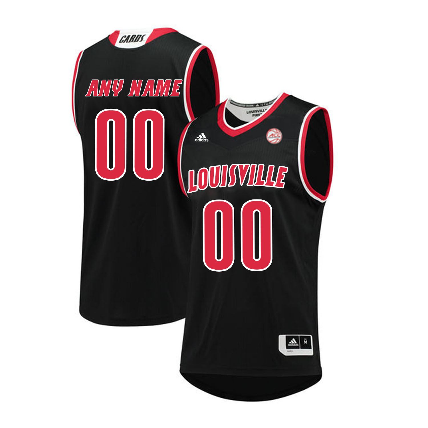 Men's Louisville Cardinals Custom  Adidas Black Throwback Style Basketball Jersey