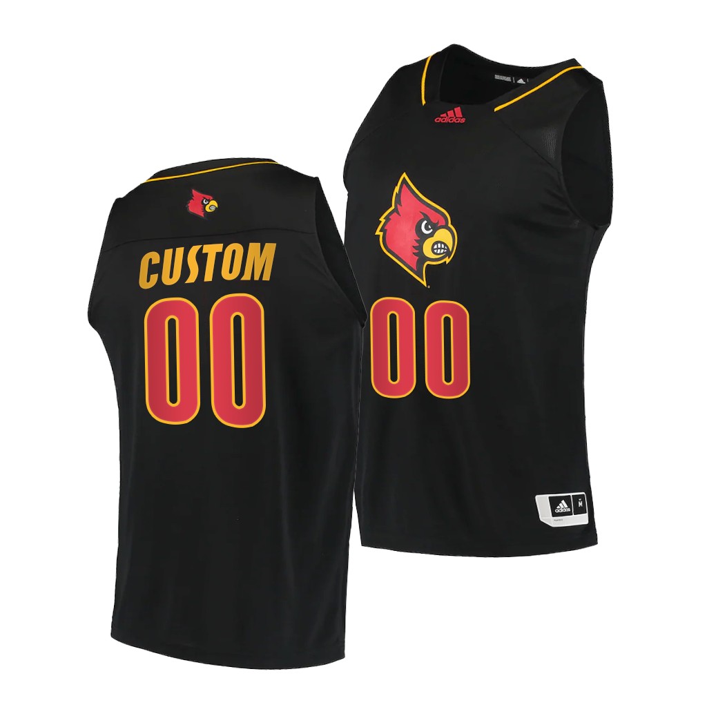 Men's Louisville Cardinals Custom Adidas 2021 Black Alternate College Basketball Jersey
