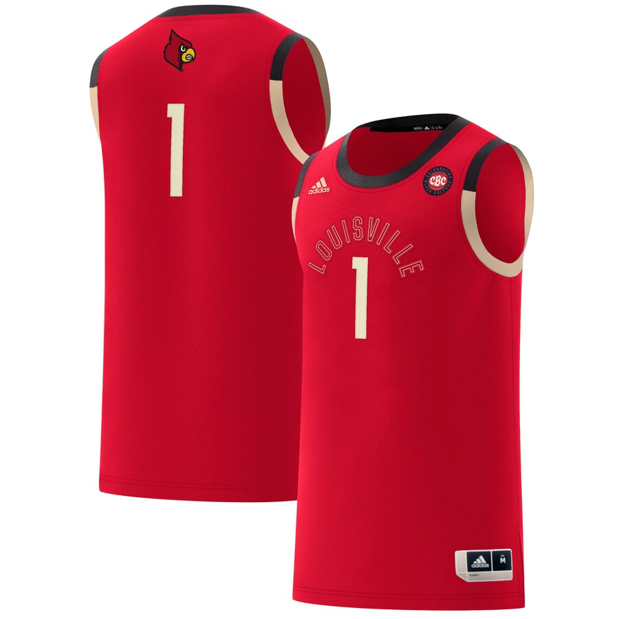 Men's Louisville Cardinals Custom adidas Red Replica College Swingman Basketball Jersey