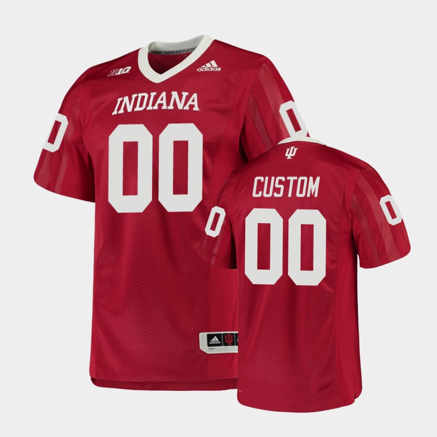 Men's Indiana Hoosiers Custom Adidas Crimson Indiana College Football Jersey