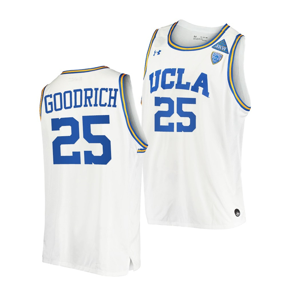 Men's UCLA Bruins #25 Gail Goodrich Under Armour White Basketball Jersey