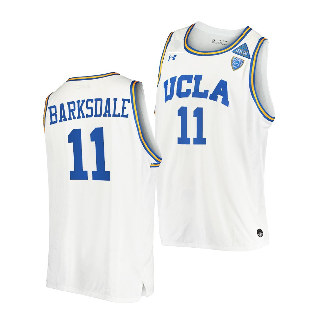 Men's UCLA Bruins #11 Don Barksdale Under Armour White Basketball Jersey