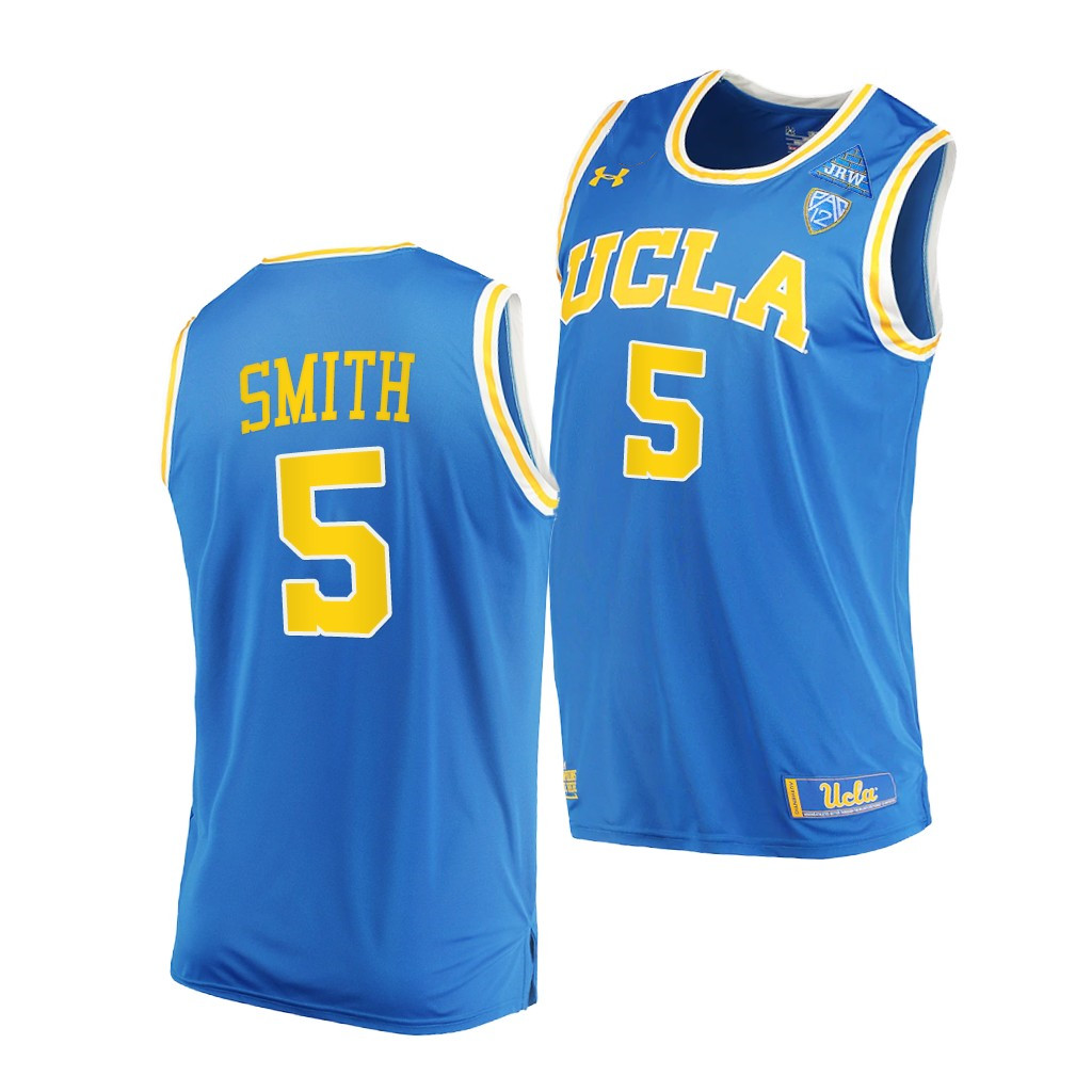 Men's UCLA Bruins #5 Chris Smith Under Armour Blue Basketball Jersey