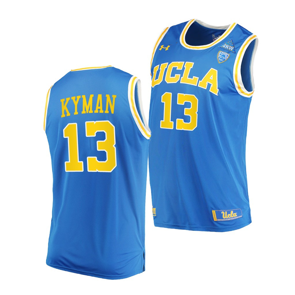 Men's UCLA Bruins #13 Jake Kyman Under Armour Blue Basketball Jersey