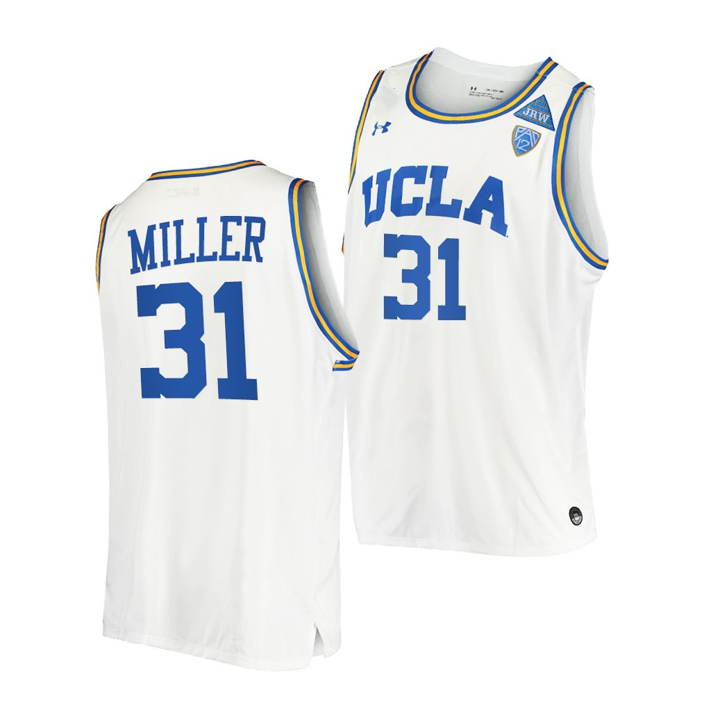 Men's UCLA Bruins Retired Player #31 Reggie Miller Under Armour White Basketball Jersey