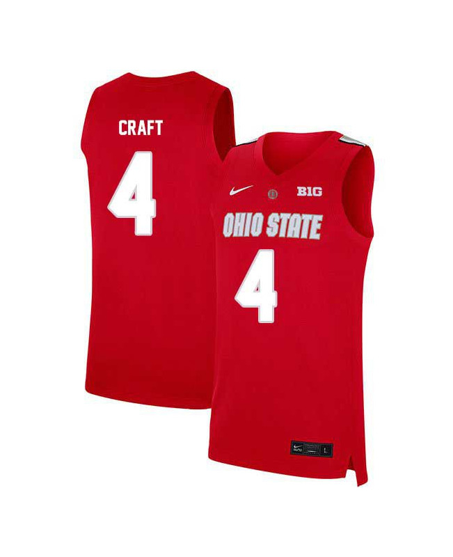 Men's Ohio State Buckeyes #4 Aaron Craft Nike Scarlet 2020 College Basketball Jersey