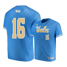 Men's UCLA Bruins #16 Kyle Cuellar Blue Under Armour College Baseball Jersey