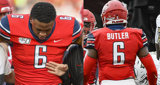 Men's Liberty Flames #6 Anthony Butler Nike Red College Football Jersey