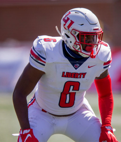 Men's Liberty Flames #6 Anthony Butler Nike White College Football Jersey