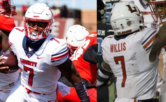 Men's Liberty Flames #7 Malik Willis Nike White College Football Jersey Men's Liberty Flames #7 Malik Willis Nike White College Football Jersey