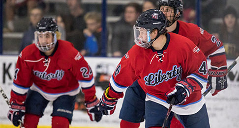 Men's Liberty Flames Custom Red College Hockey Jersey