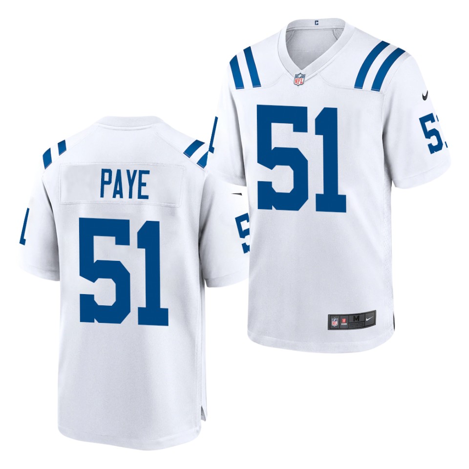Men's Indianapolis Colts #51 Kwity Paye Nike White Vapor Untouchable Jersey
