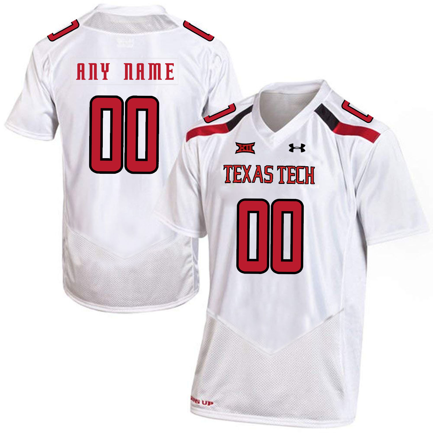 Men's Texas Tech Red Raiders Custom Under Armour 2018 White Football Jersey