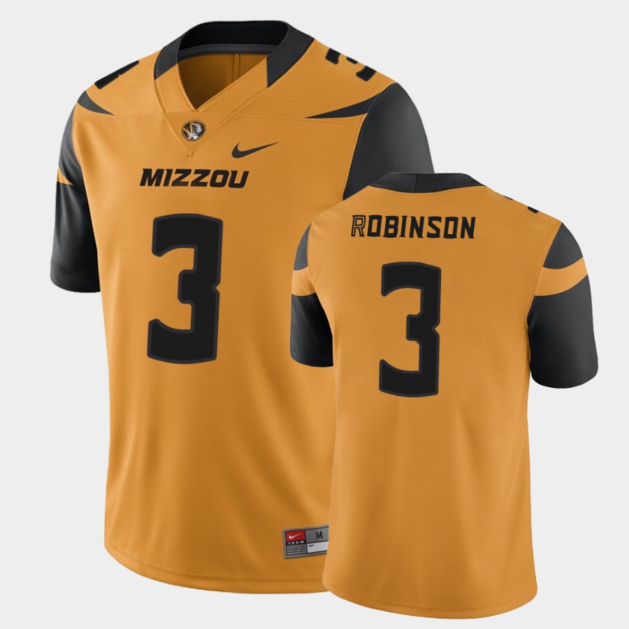 Men's Missouri Tigers #3 Shawn Robinson Nike Gold Football Jersey