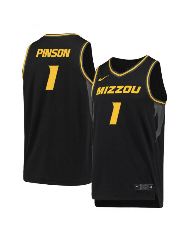 Men's Missouri Tigers #1 Xavier Pinson Nike Black Basketball Jersey