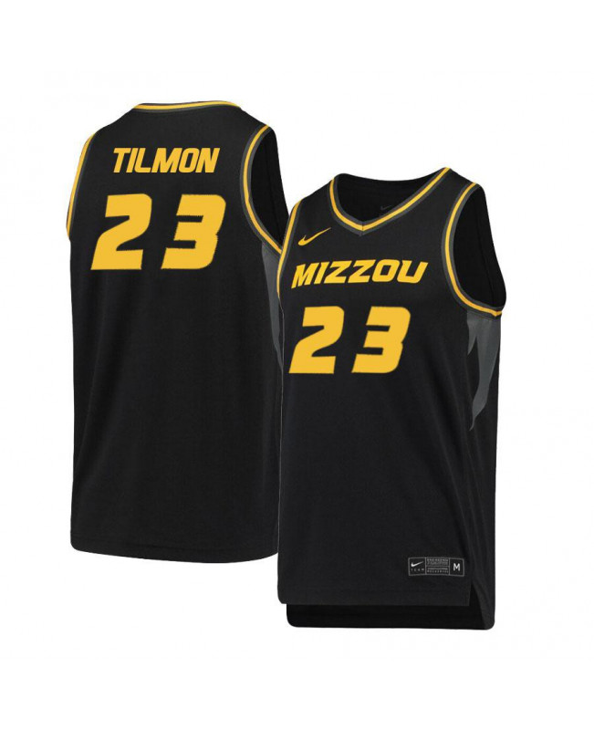 Men's Missouri Tigers #23 Jeremiah Tilmon Jr. Nike Black Basketball Jersey