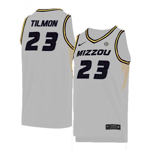 Men's Missouri Tigers #23 Jeremiah Tilmon Jr. Nike White Basketball Jersey