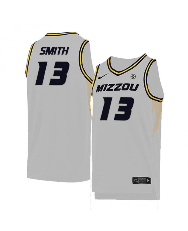 Men's Missouri Tigers #13 Mark Smith Nike White Basketball Jersey