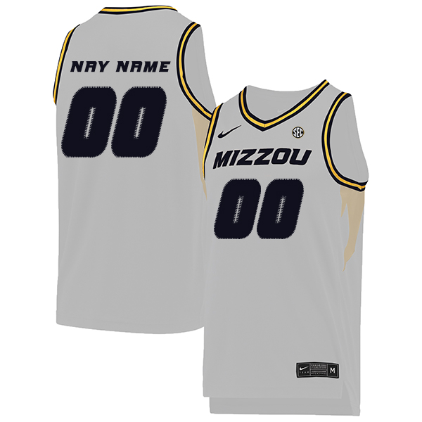 Men's Missouri Tigers Custom Nike 2018 White Basketball Jersey