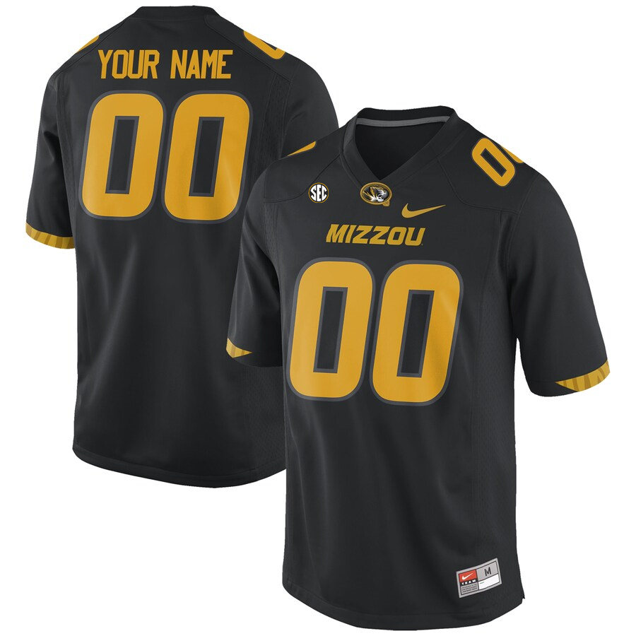 Men's Missouri Tigers Custom Nike 2018 Black Football Jersey 