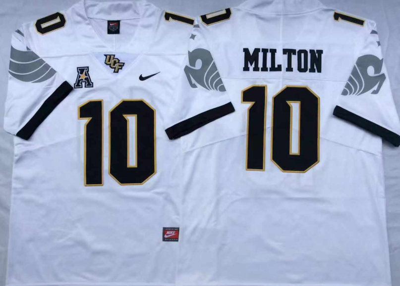 Men's UCF Knights #10 McKenzie Milton Nike White College Football Jersey