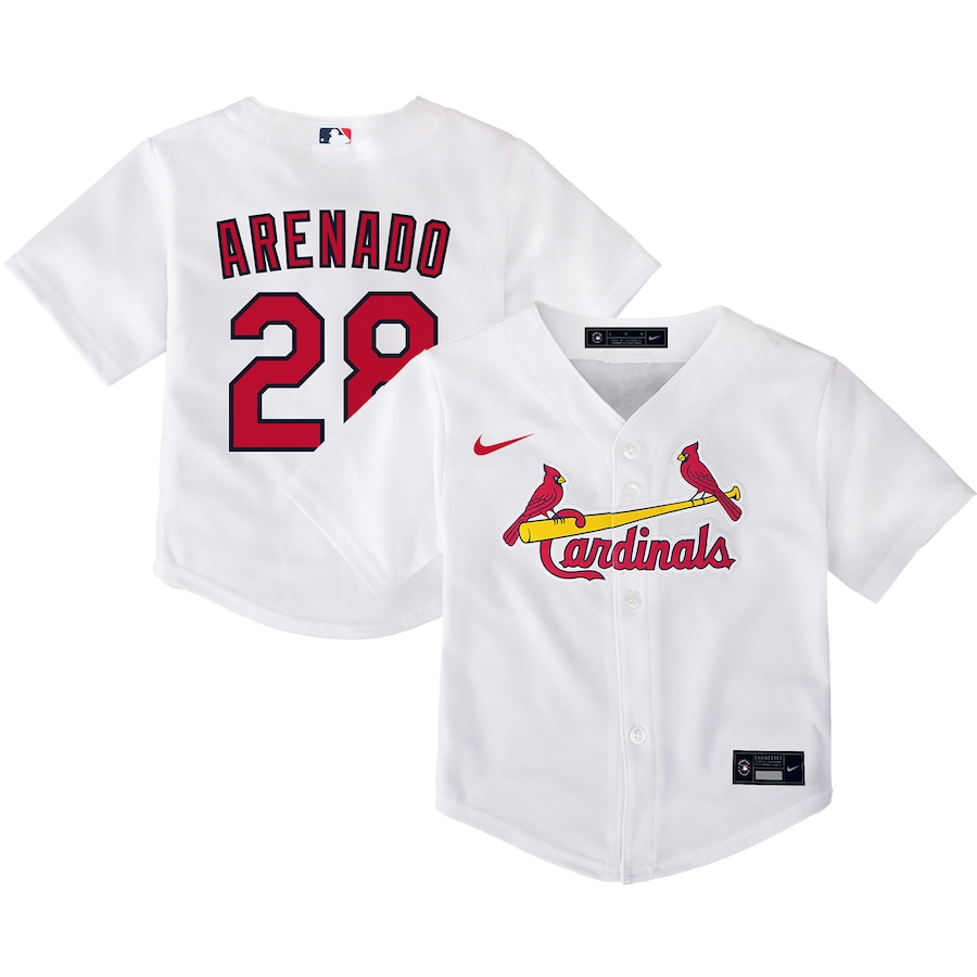 Toddler St. Louis Cardinals #28 Nolan Arenado Nike White Home Jersey