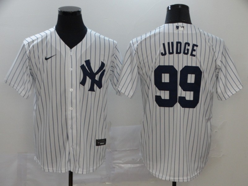 Youth New York Yankees #99 Aaron Judge Nike Home White with Name CoolBase Jersey